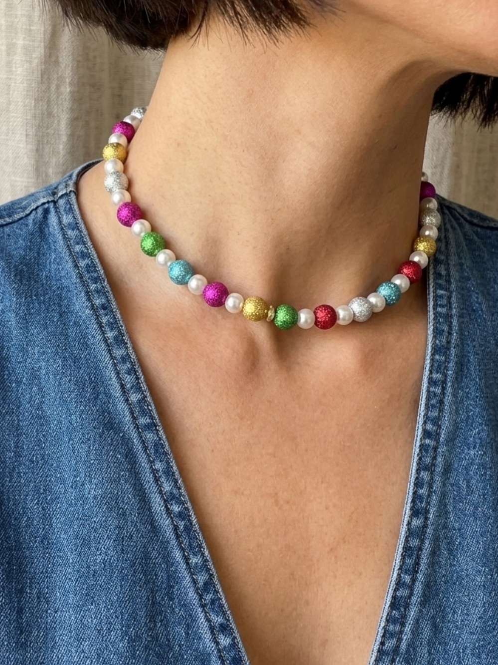 COLORFUL Beaded Choker